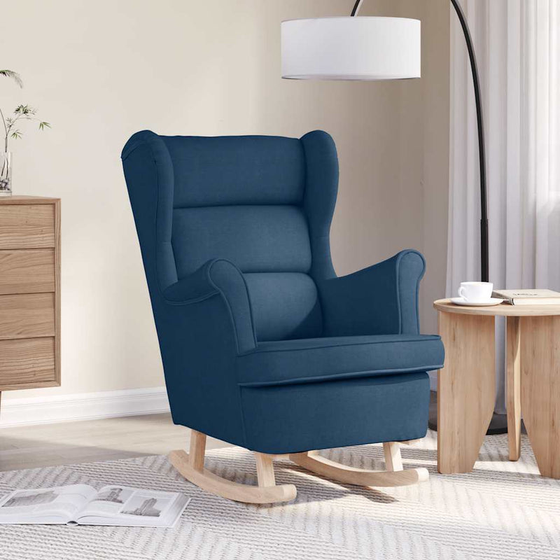 Scaun balansoar, albastru, 74x90x102 cm, material textil