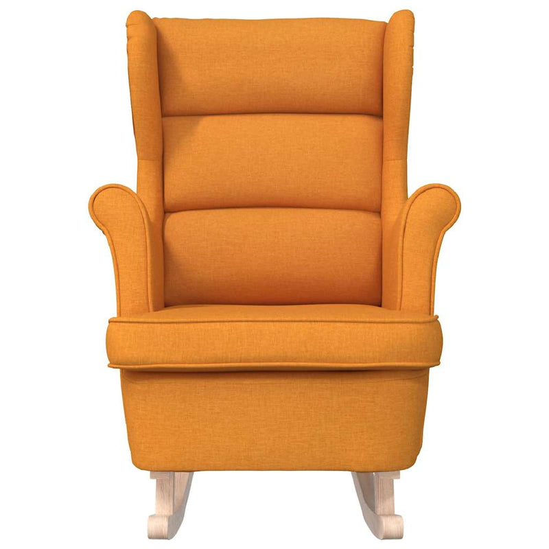 Scaun balansoar, galben închis, 74x90x102 cm, material textil