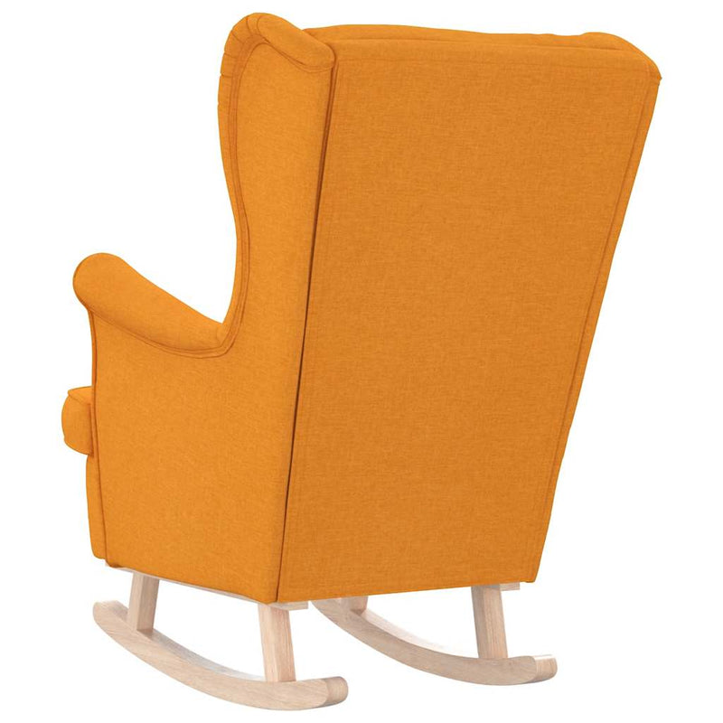 Scaun balansoar, galben închis, 74x90x102 cm, material textil