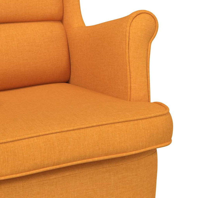 Scaun balansoar, galben închis, 74x90x102 cm, material textil