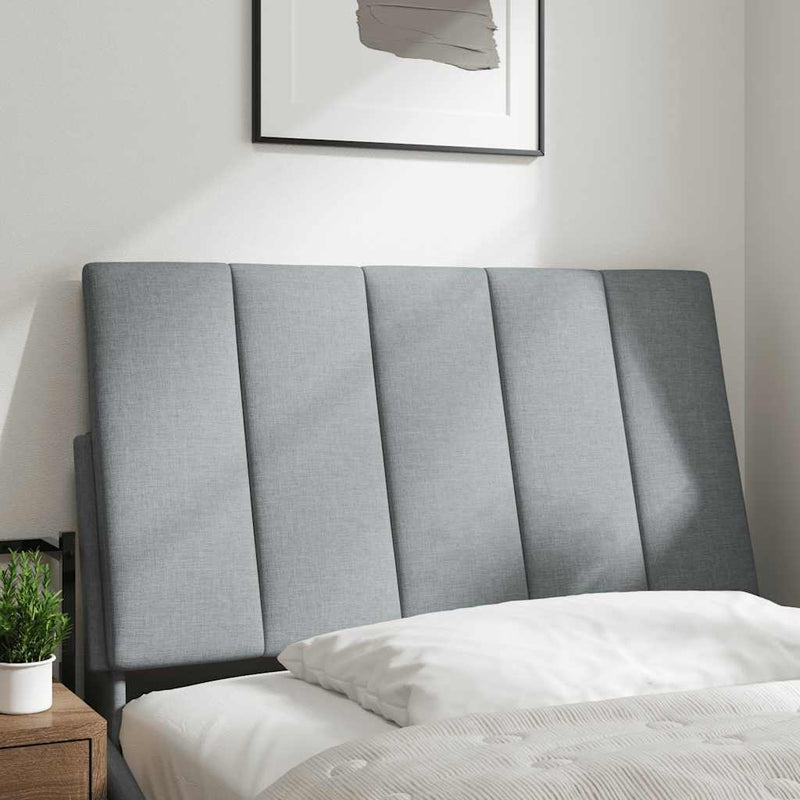 Pernă tăblie de pat, Hanko, gri deschis, 80 cm, material textil