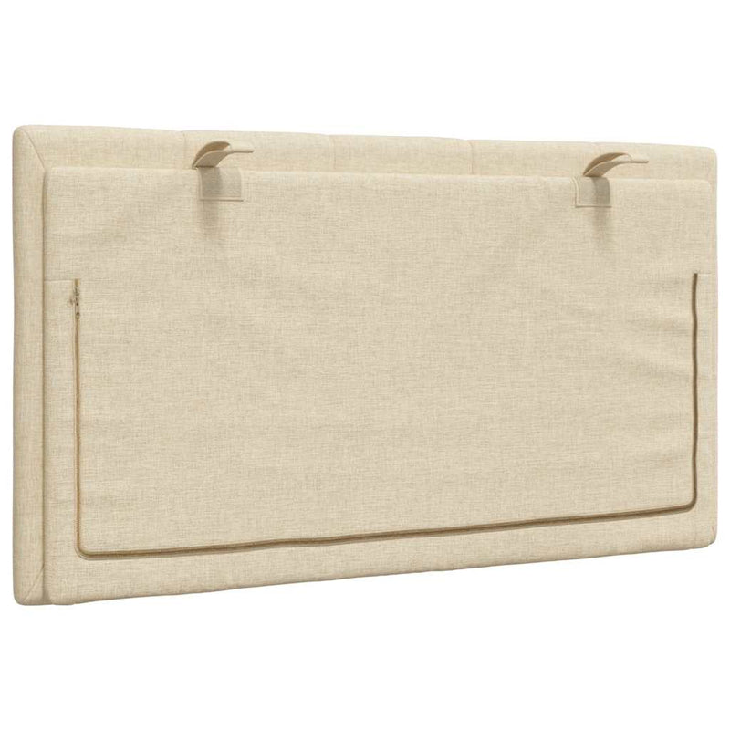 Pernă pentru tăblie de pat, Hanko, crem, 90 cm, material textil