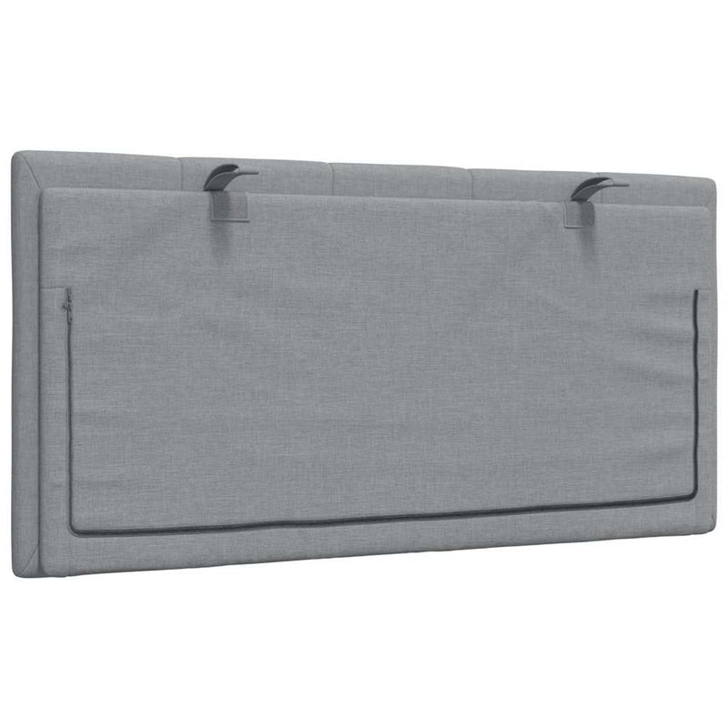 Pernă tăblie de pat, Hanko, gri deschis, 100 cm, material textil