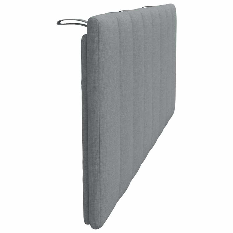 Pernă tăblie de pat, Hanko, gri deschis, 120 cm, material textil