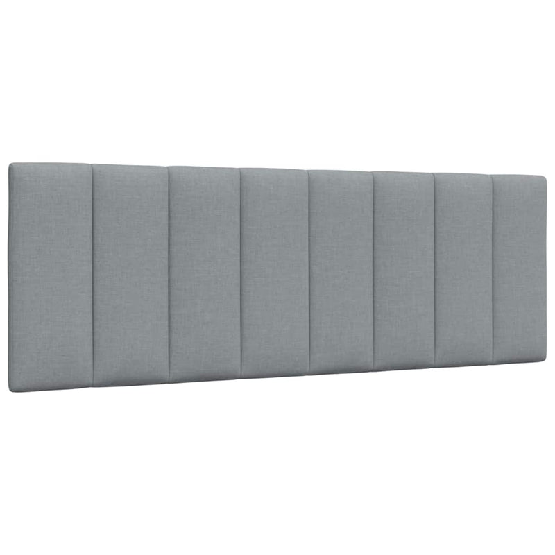 Pernă tăblie de pat, Hanko, gri deschis, 140 cm, material textil