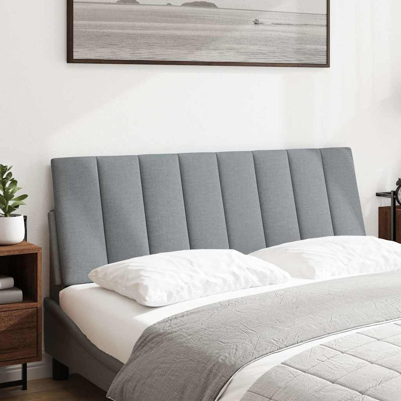 Pernă tăblie de pat, Hanko, gri deschis, 140 cm, material textil