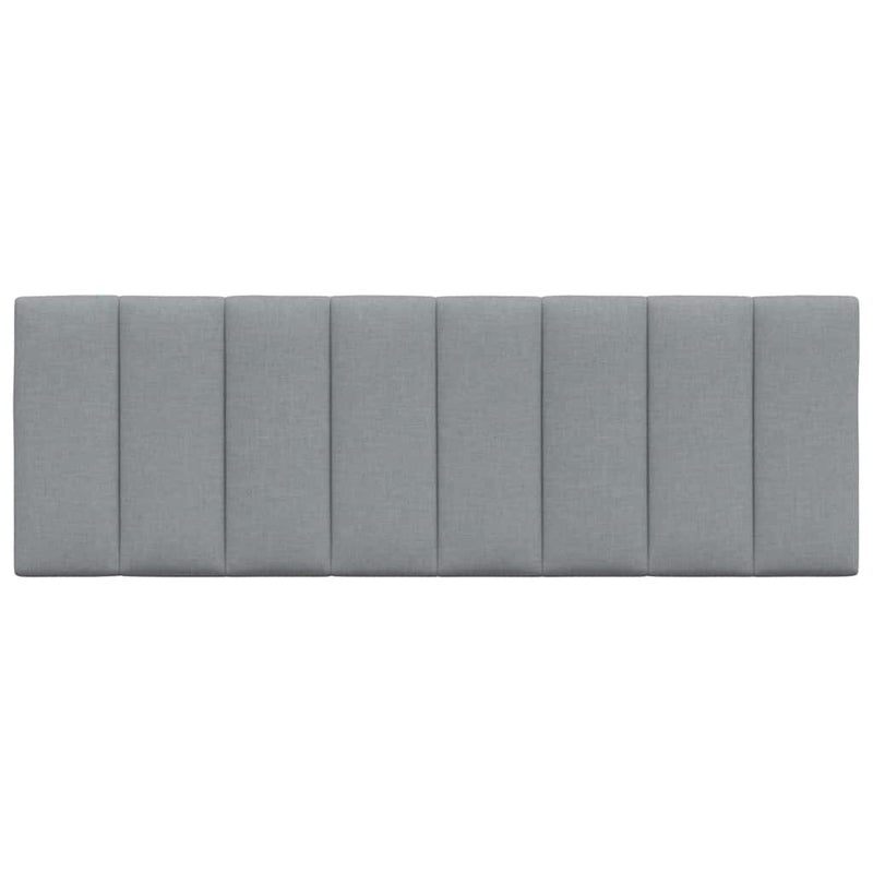 Pernă tăblie de pat, Hanko, gri deschis, 140 cm, material textil