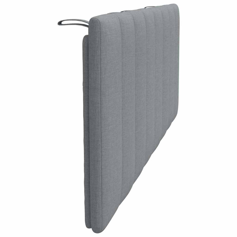 Pernă tăblie de pat, Hanko, gri deschis, 140 cm, material textil