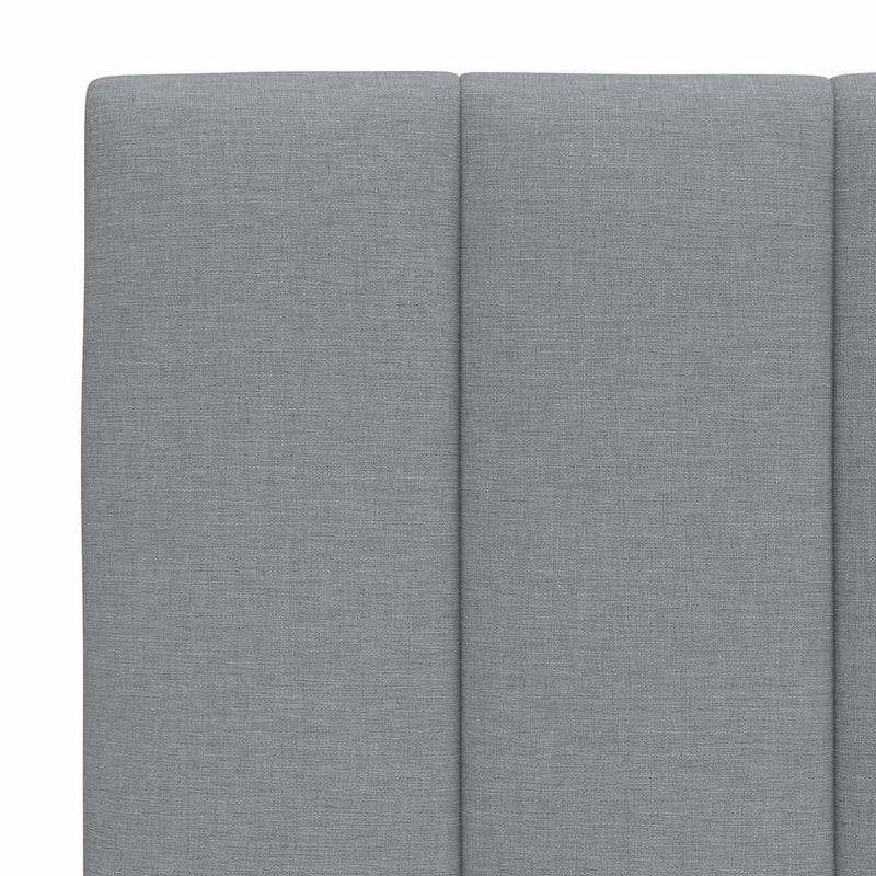 Pernă tăblie de pat, Hanko, gri deschis, 140 cm, material textil