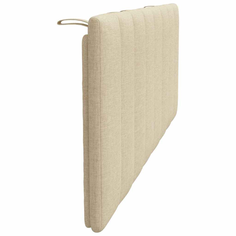 Pernă pentru tăblie de pat, Hanko, crem, 140 cm, material textil