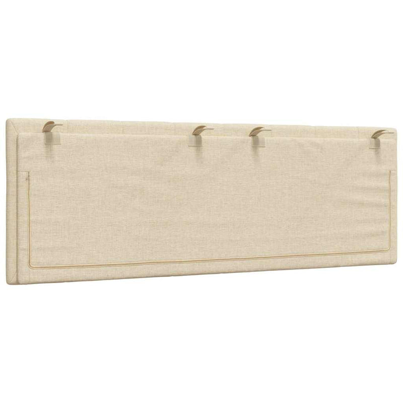 Pernă pentru tăblie de pat, Hanko, crem, 140 cm, material textil