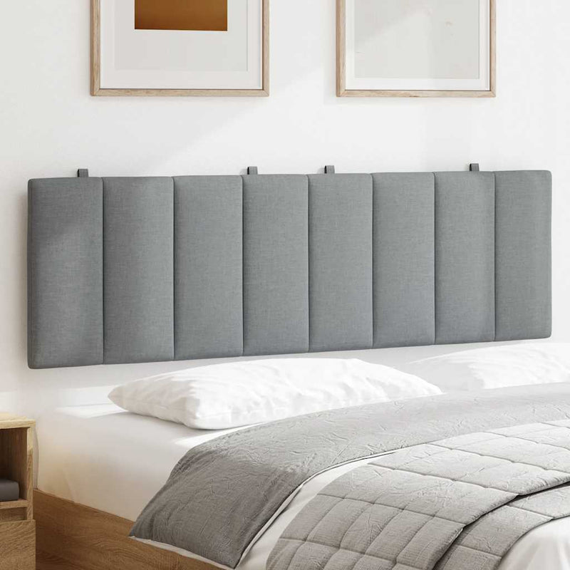 Pernă tăblie de pat, Hanko, gri deschis, 160 cm, material textil