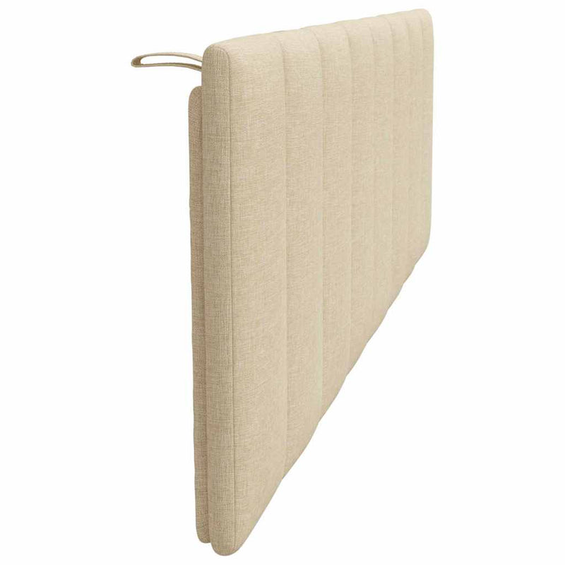Pernă pentru tăblie de pat, Hanko, crem, 160 cm, material textil