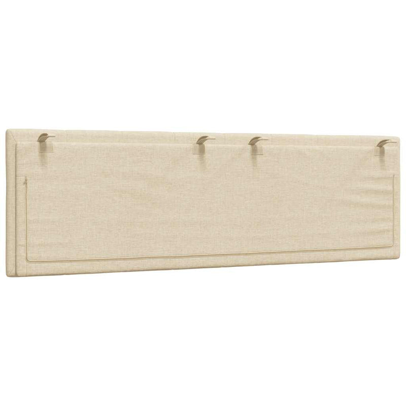 Pernă pentru tăblie de pat, Hanko, crem, 160 cm, material textil