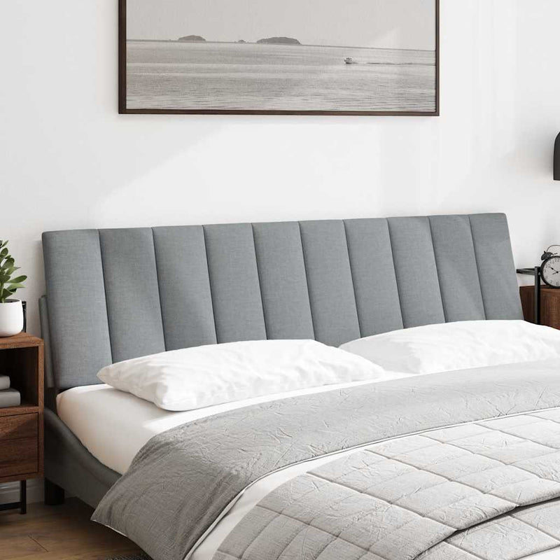 Pernă tăblie de pat, Hanko, gri deschis, 180 cm, material textil