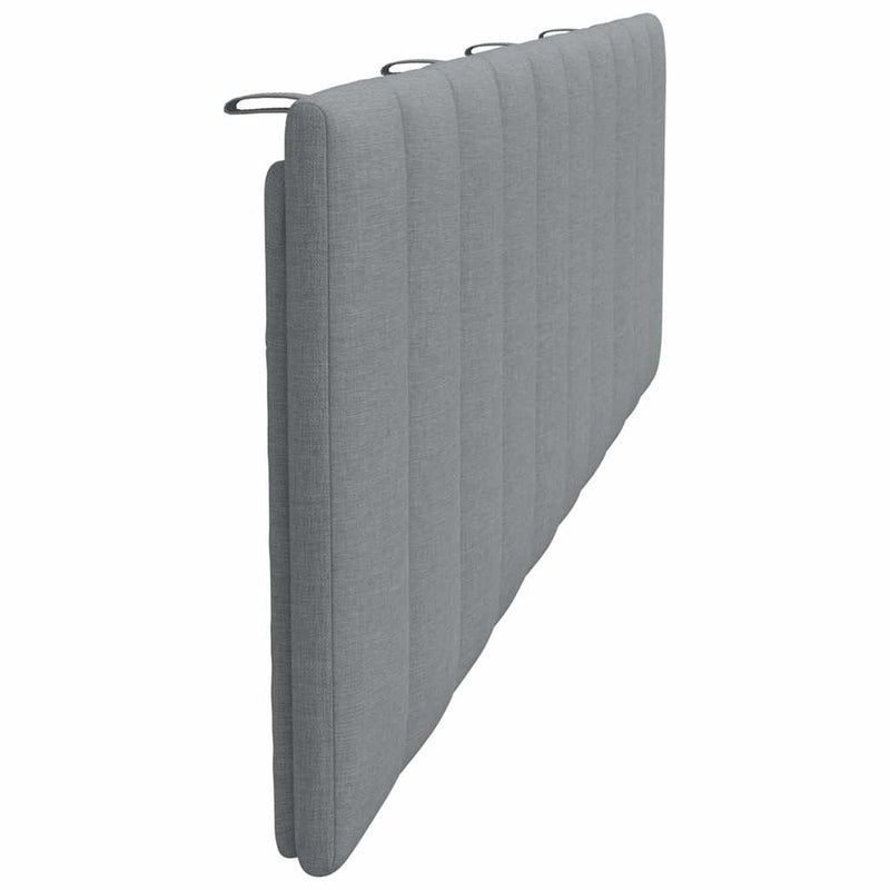 Pernă tăblie de pat, Hanko, gri deschis, 180 cm, material textil