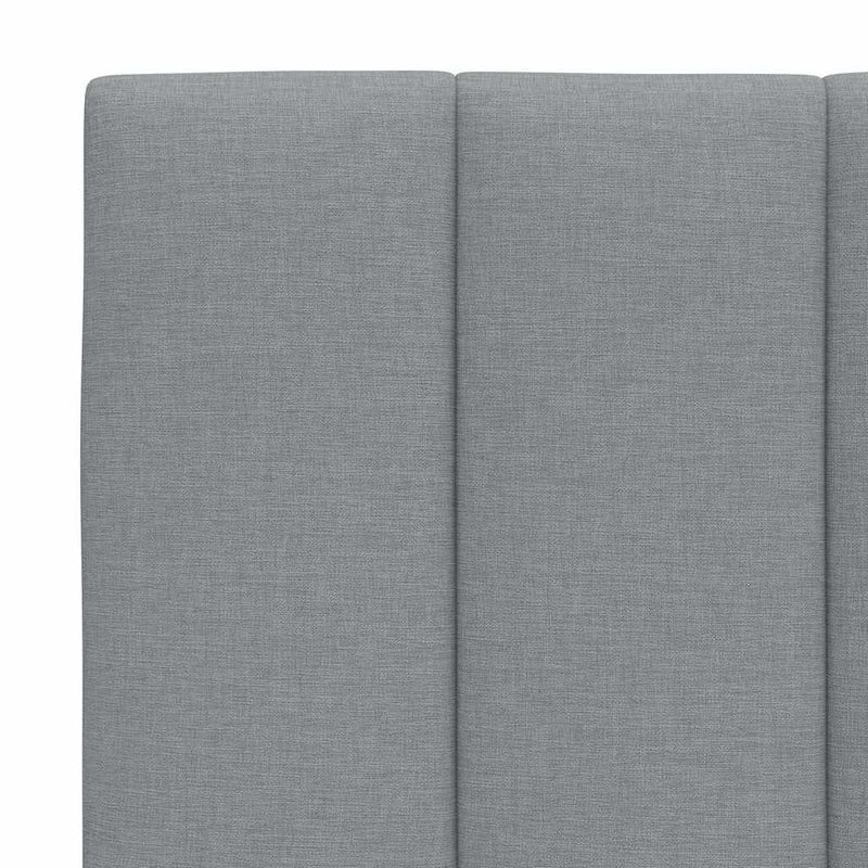 Pernă tăblie de pat, Hanko, gri deschis, 180 cm, material textil