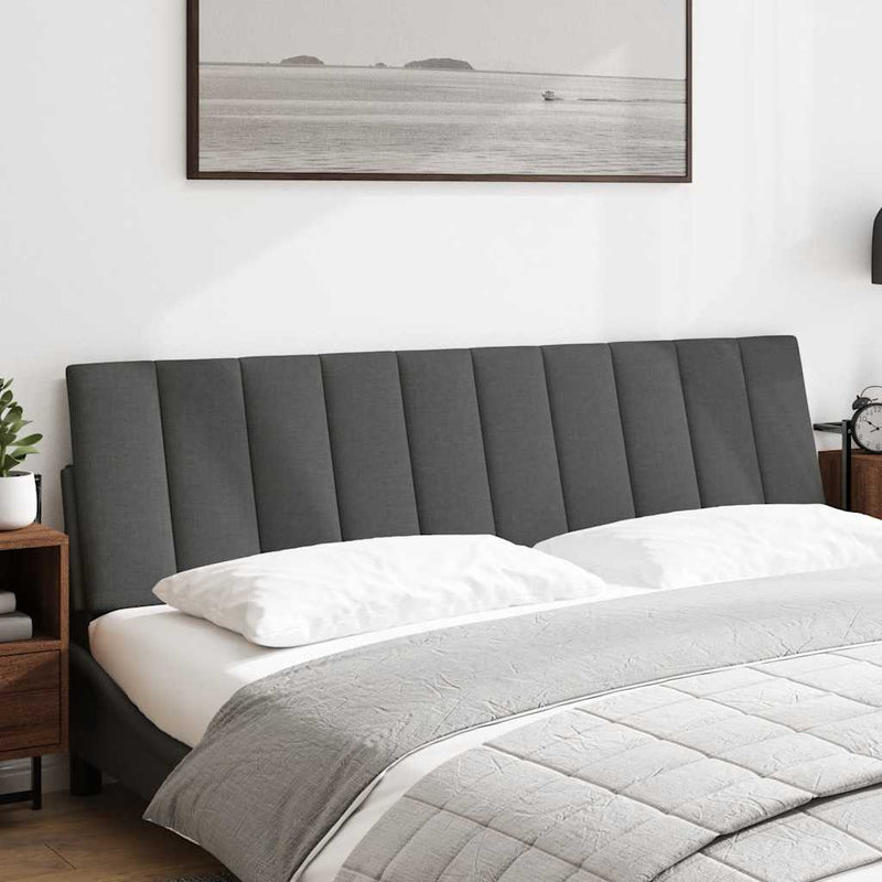 Pernă pentru tăblie de pat, Hanko, gri închis, 180 cm, material textil