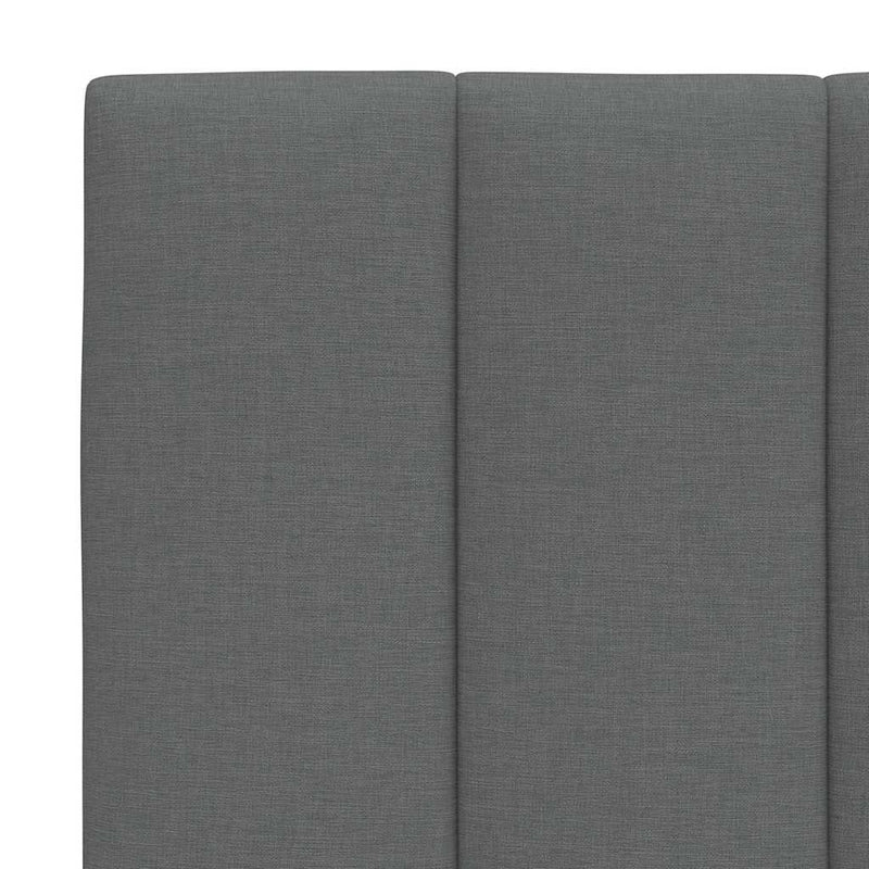 Pernă pentru tăblie de pat, Hanko, gri închis, 180 cm, material textil