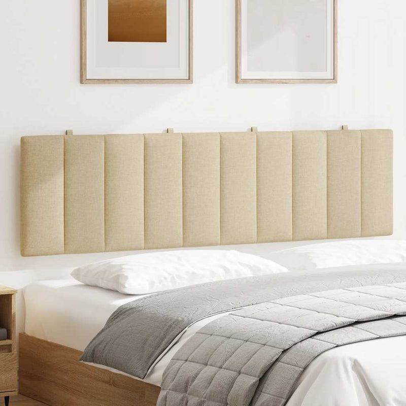Pernă pentru tăblie de pat, Hanko, crem, 180 cm, material textil