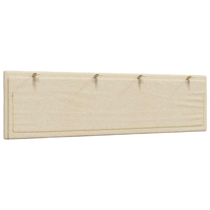 Pernă pentru tăblie de pat, Hanko, crem, 180 cm, material textil