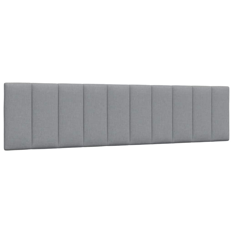 Pernă tăblie de pat, Hanko, gri deschis, 200 cm, material textil