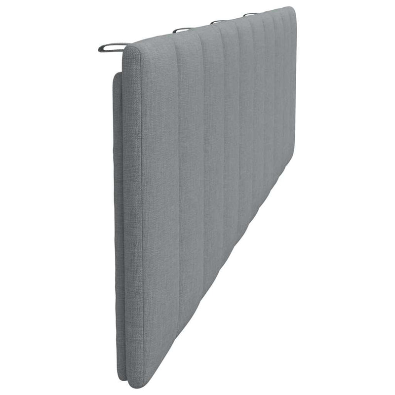 Pernă tăblie de pat, Hanko, gri deschis, 200 cm, material textil