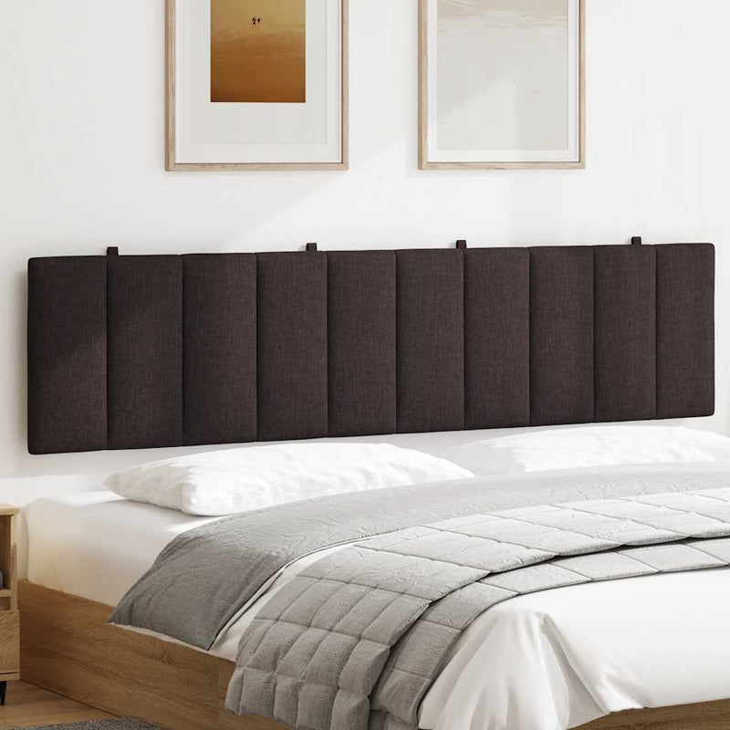 Pernă pentru tăblie de pat, Hanko, maro închis, 200 cm, material textil