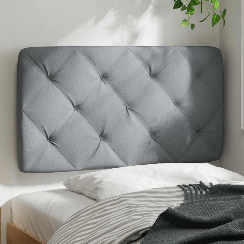 Pernă tăblie de pat, gri deschis, 80 cm, material textil