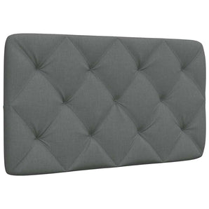 Pernă pentru tăblie de pat, gri închis, 80 cm, material textil