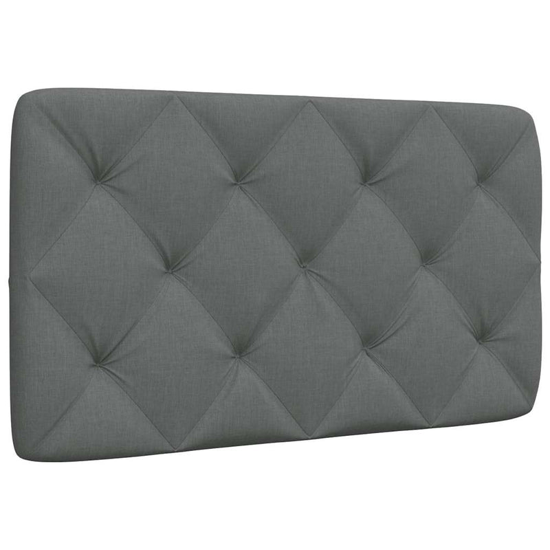 Pernă pentru tăblie de pat, gri închis, 80 cm, material textil
