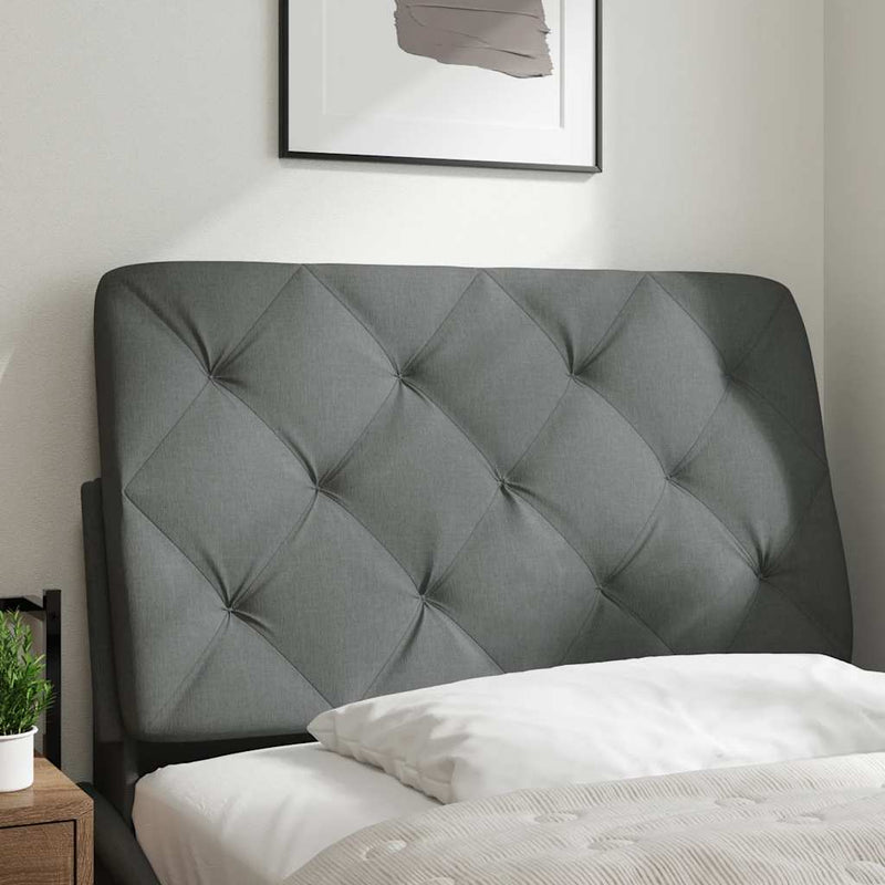 Pernă pentru tăblie de pat, gri închis, 80 cm, material textil