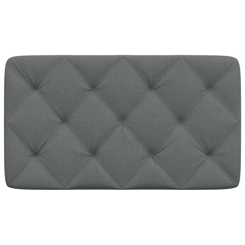 Pernă pentru tăblie de pat, gri închis, 80 cm, material textil
