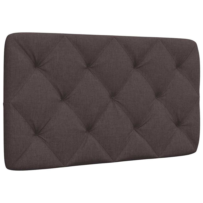 Pernă pentru tăblie de pat maro închis, 80 cm, material textil