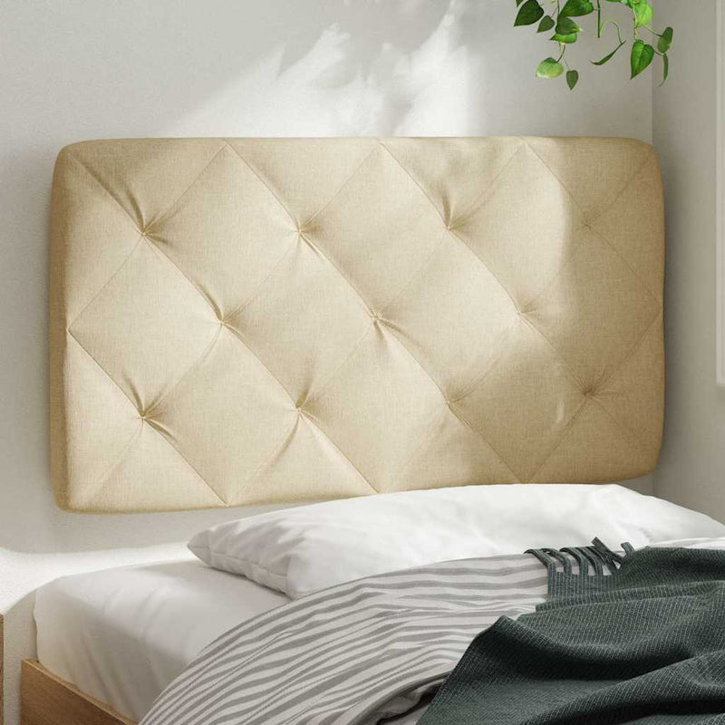 Pernă pentru tăblie de pat, crem, 80 cm, material textil