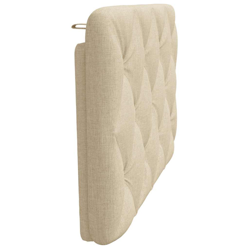 Pernă pentru tăblie de pat, crem, 80 cm, material textil