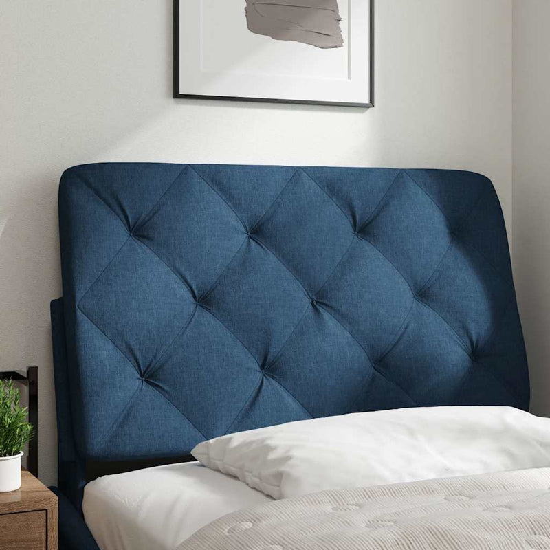 Pernă pentru tăblie de pat, albastru, 80 cm, material textil
