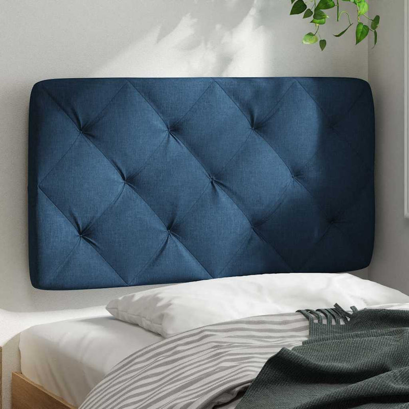 Pernă pentru tăblie de pat, albastru, 80 cm, material textil