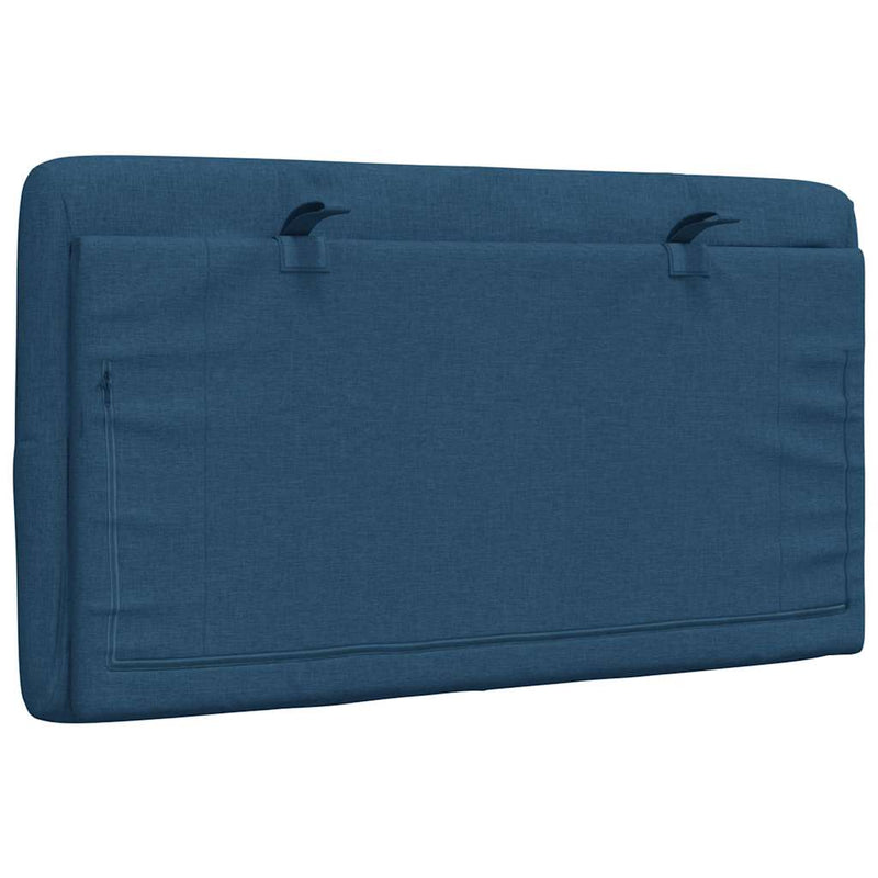 Pernă pentru tăblie de pat, albastru, 80 cm, material textil