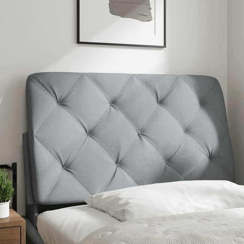 Pernă tăblie de pat, gri deschis, 90 cm, material textil