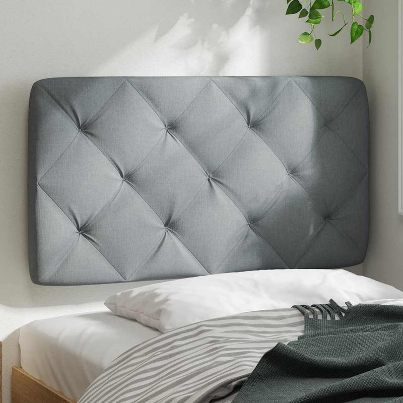Pernă tăblie de pat, gri deschis, 90 cm, material textil