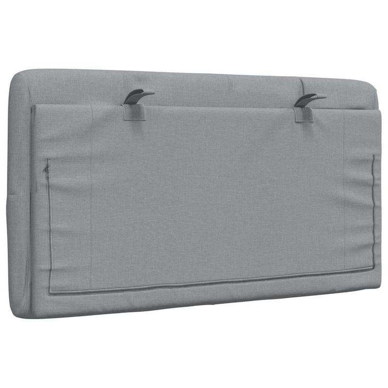Pernă tăblie de pat, gri deschis, 90 cm, material textil