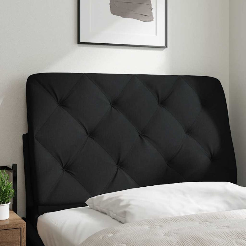 Pernă pentru tăblie de pat, negru, 90 cm, material textil