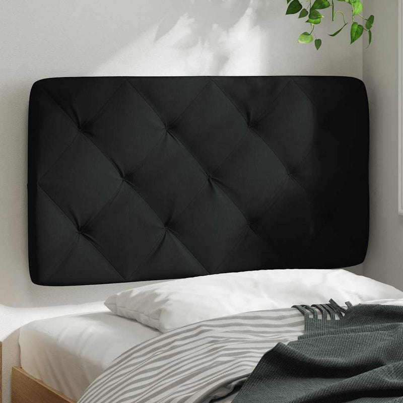 Pernă pentru tăblie de pat, negru, 90 cm, material textil