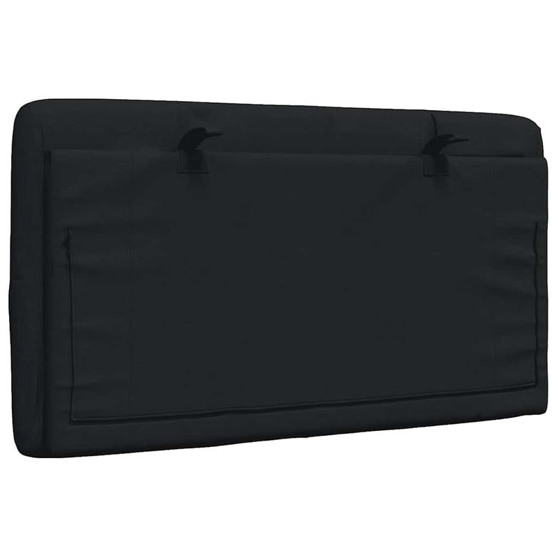 Pernă pentru tăblie de pat, negru, 90 cm, material textil