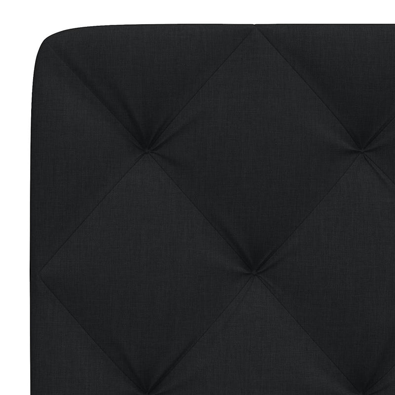 Pernă pentru tăblie de pat, negru, 90 cm, material textil