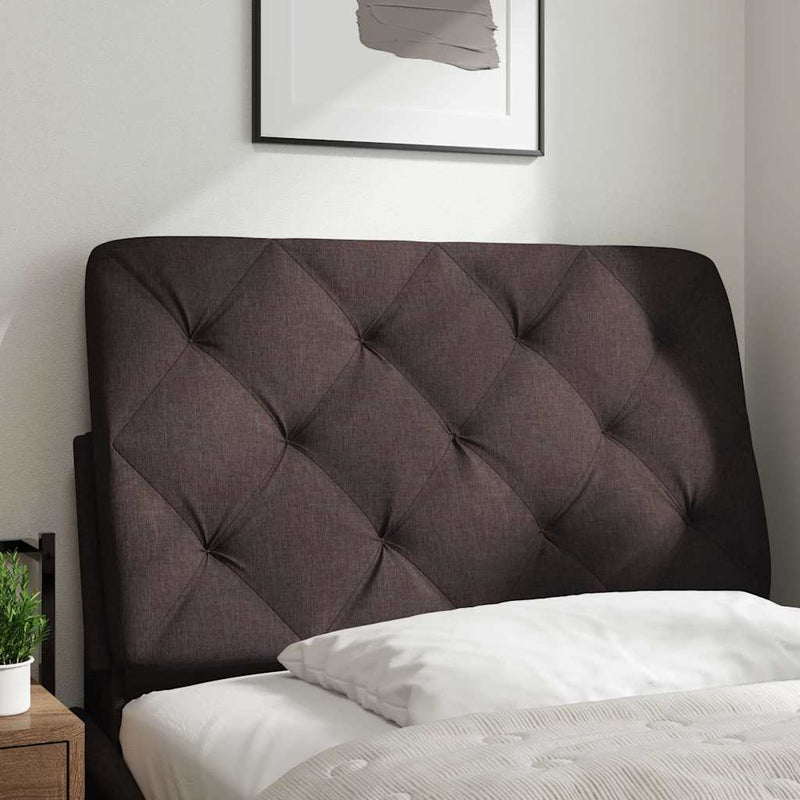 Pernă pentru tăblie de pat maro închis, 90 cm, material textil