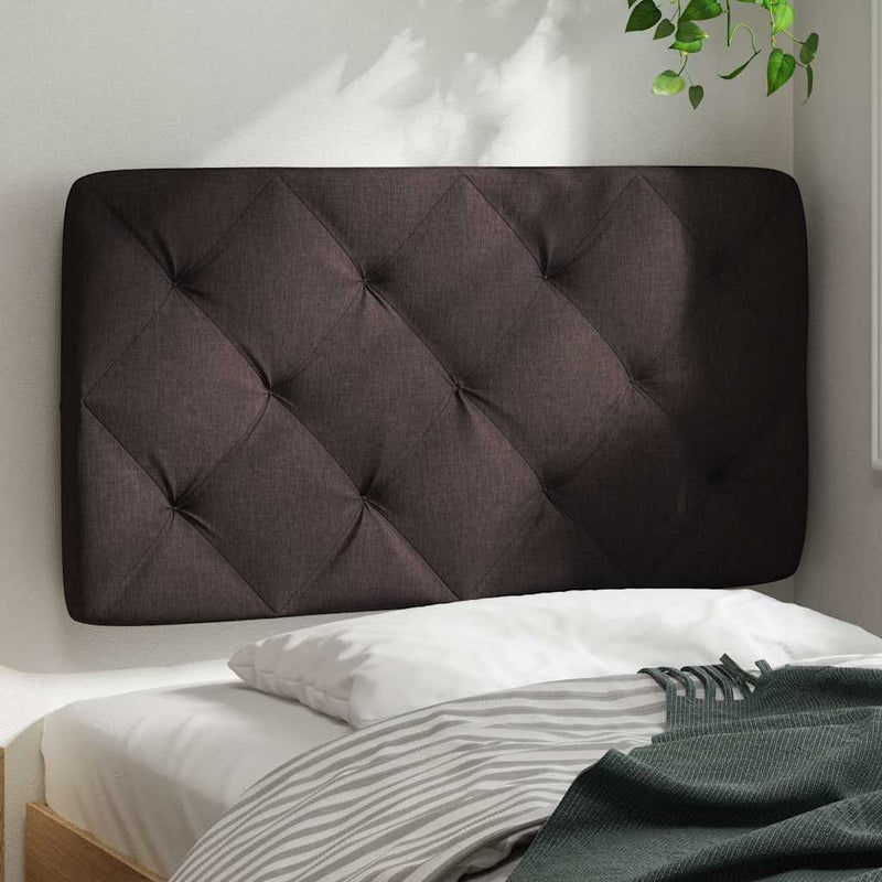 Pernă pentru tăblie de pat maro închis, 90 cm, material textil