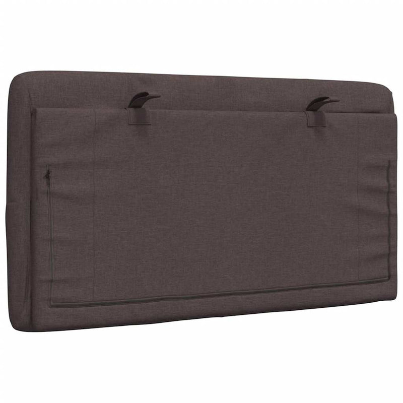 Pernă pentru tăblie de pat maro închis, 90 cm, material textil