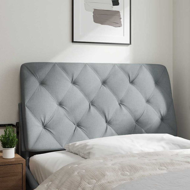 Pernă tăblie de pat, gri deschis, 100 cm, material textil